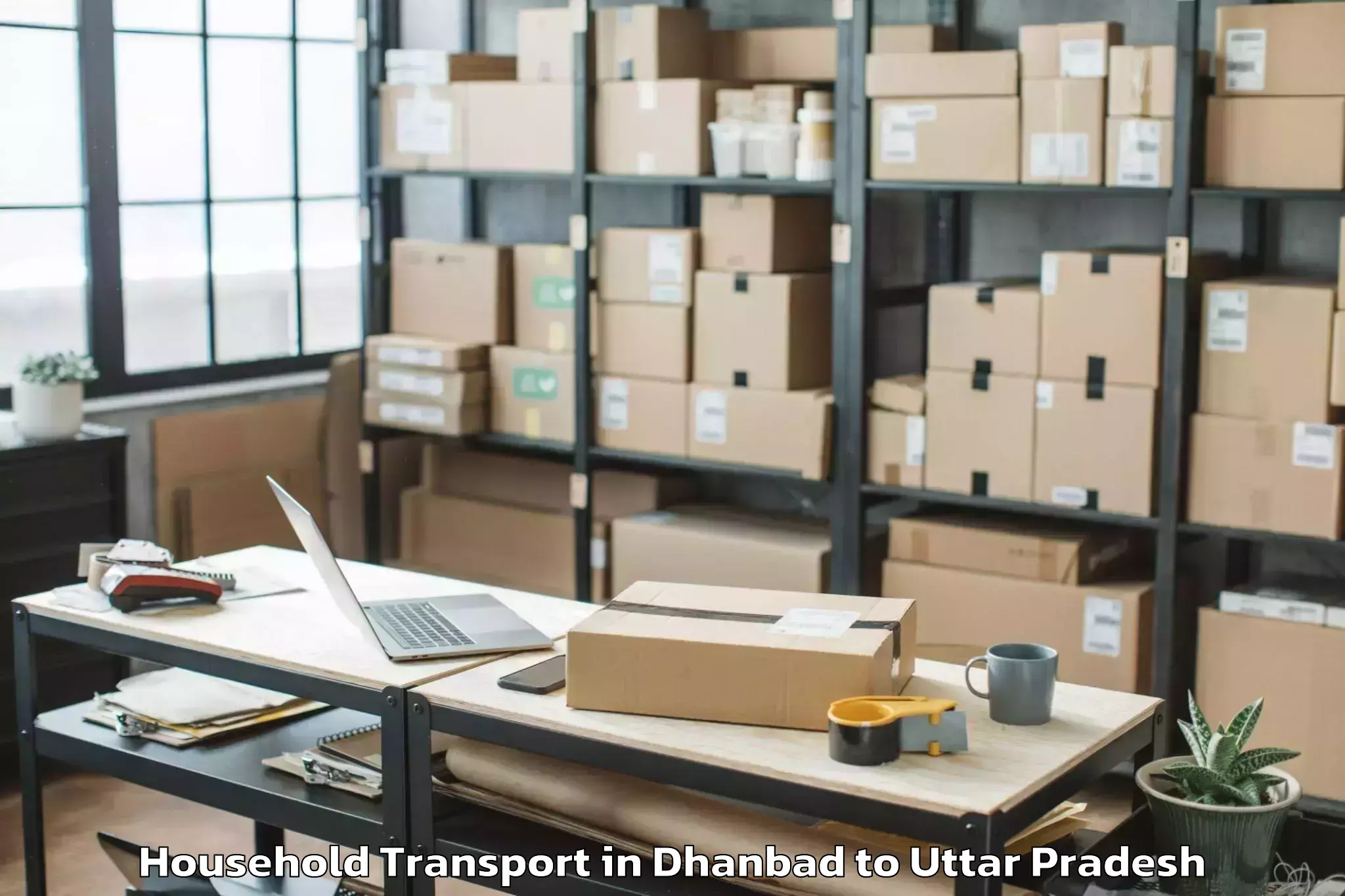 Quality Dhanbad to Pilkhuwa Household Transport